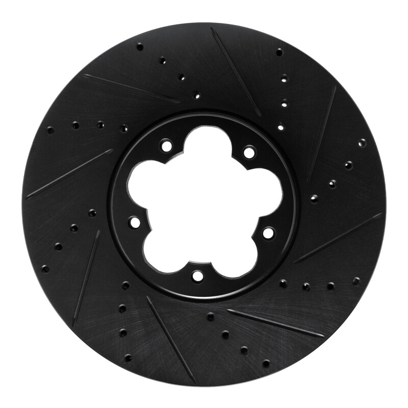 Ford Transit-150 Brake Rotor (1) - Front Right - R1 Concepts - Drilled & Slotted - Black - `20-`25 Ford Transit-150 Brake Rotor (1) - Front Right - R1 Concepts - Drilled & Slotted - Black - `20-`25